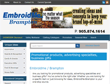 Tablet Screenshot of embroidme-brampton.com